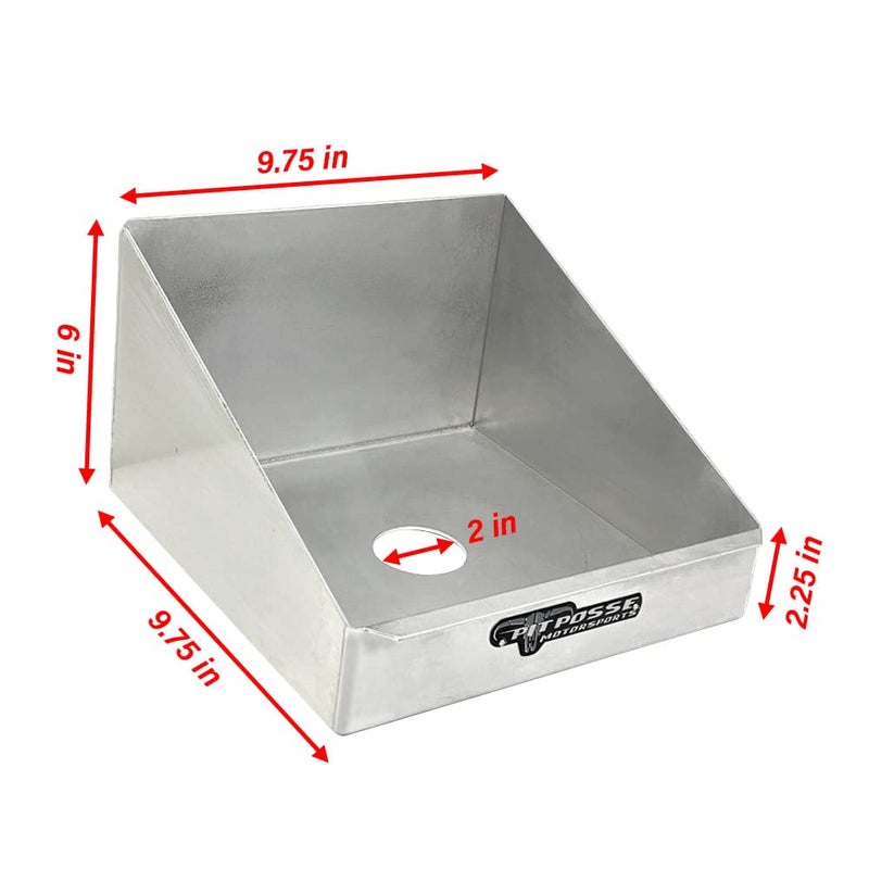 Pit Posse 474 Rag in a Box Dispenser Holder Rack - Made in USA - Paper Towel Garage Race Trailer Mechanics Shop Storage Workspace Aluminum Organizer (Silver) Small Size 9.5L x9.5W x 6H - Image 4